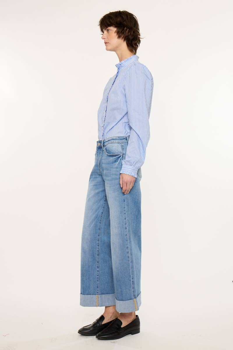 Sally Cropped Wide Leg Jeans
