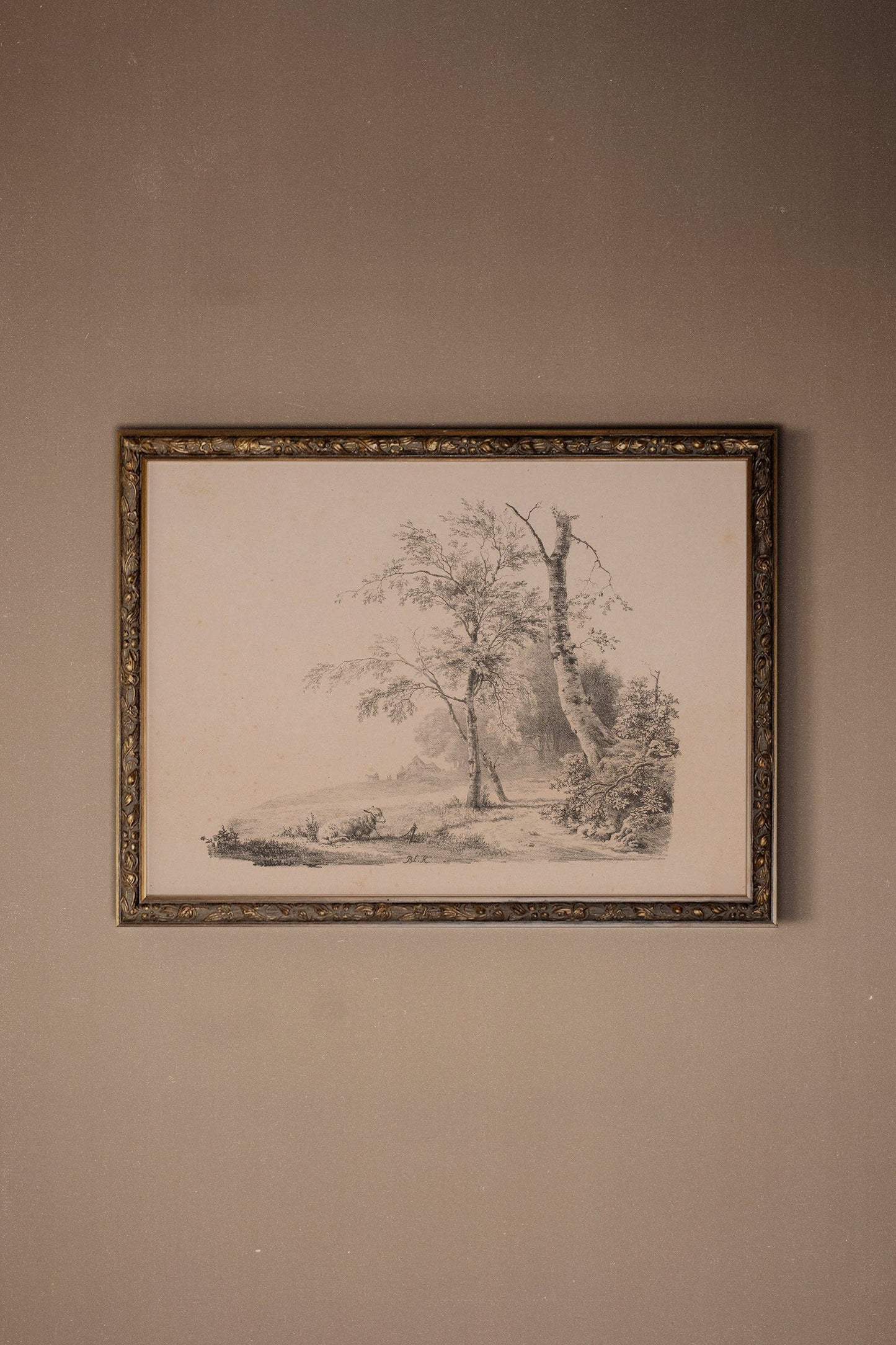 Sketch Of The Past Canvas Wall Art