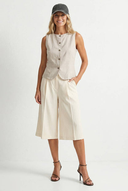 Thea Sleeveless Back Tie Vest