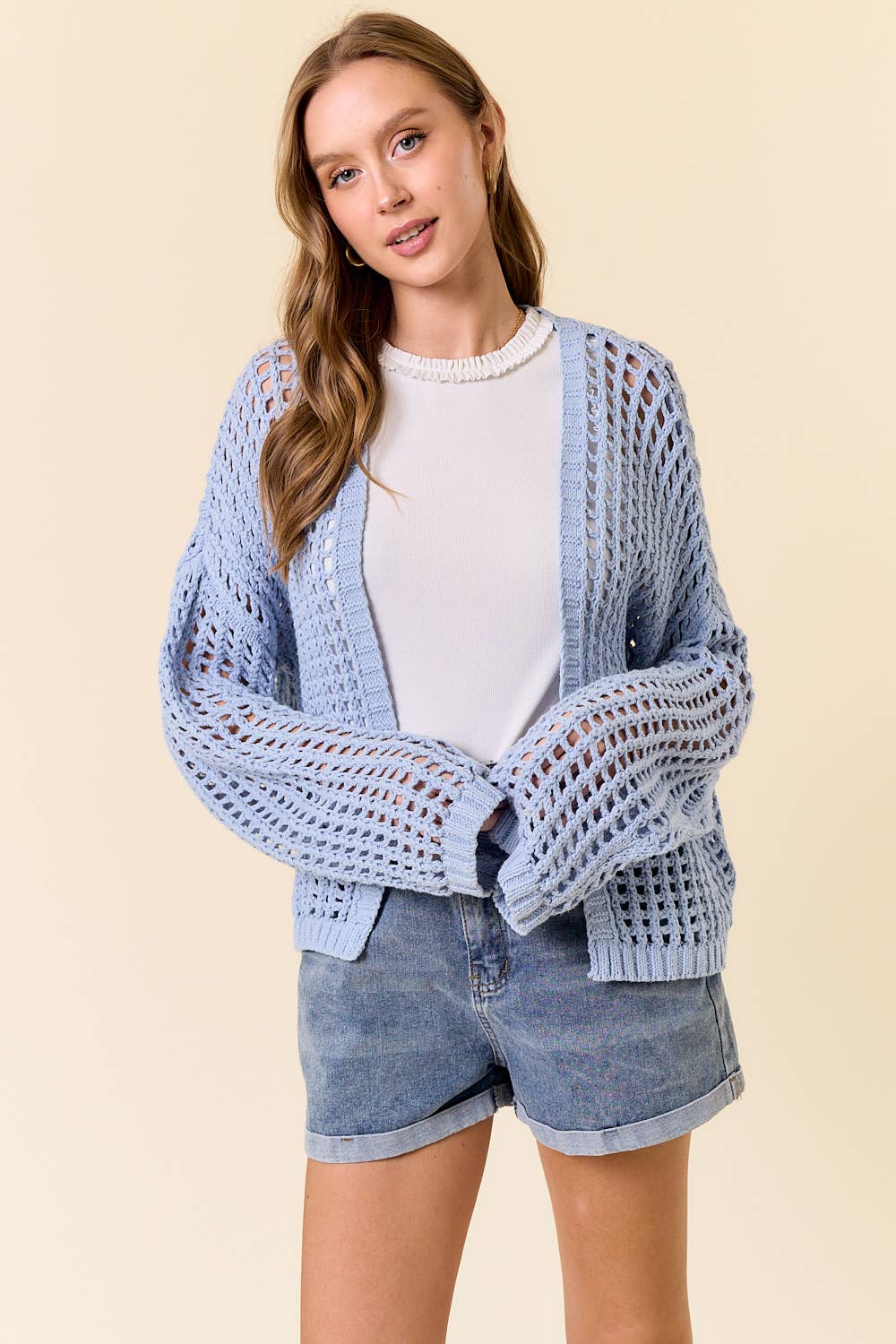 Sadie Crochet Fishnet Cardigan