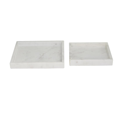 Square White Marble Tray