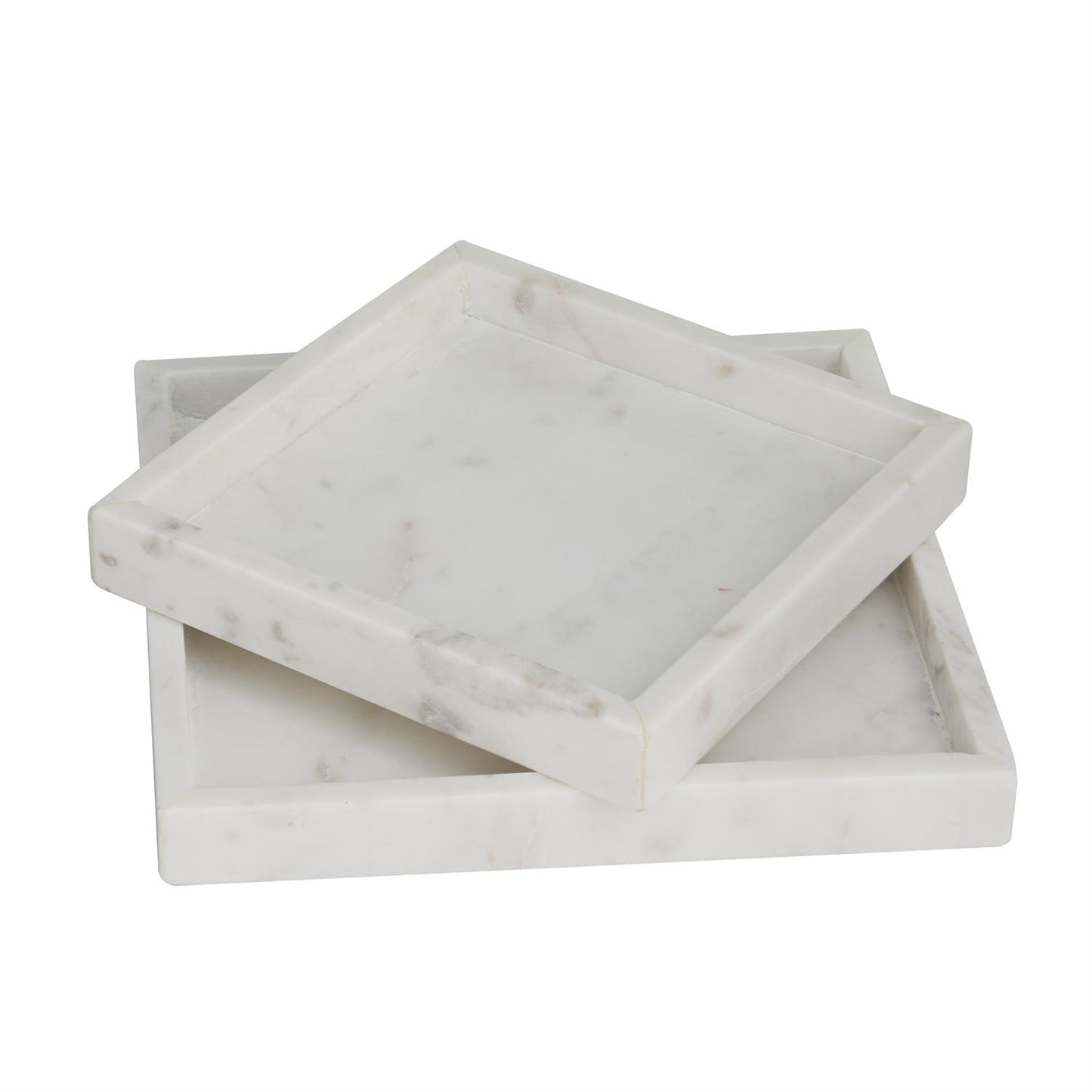 Square White Marble Tray