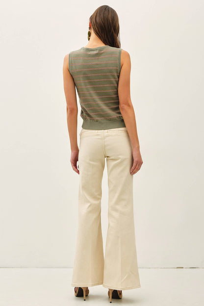 Pheobe Striped Sweater Tank Top