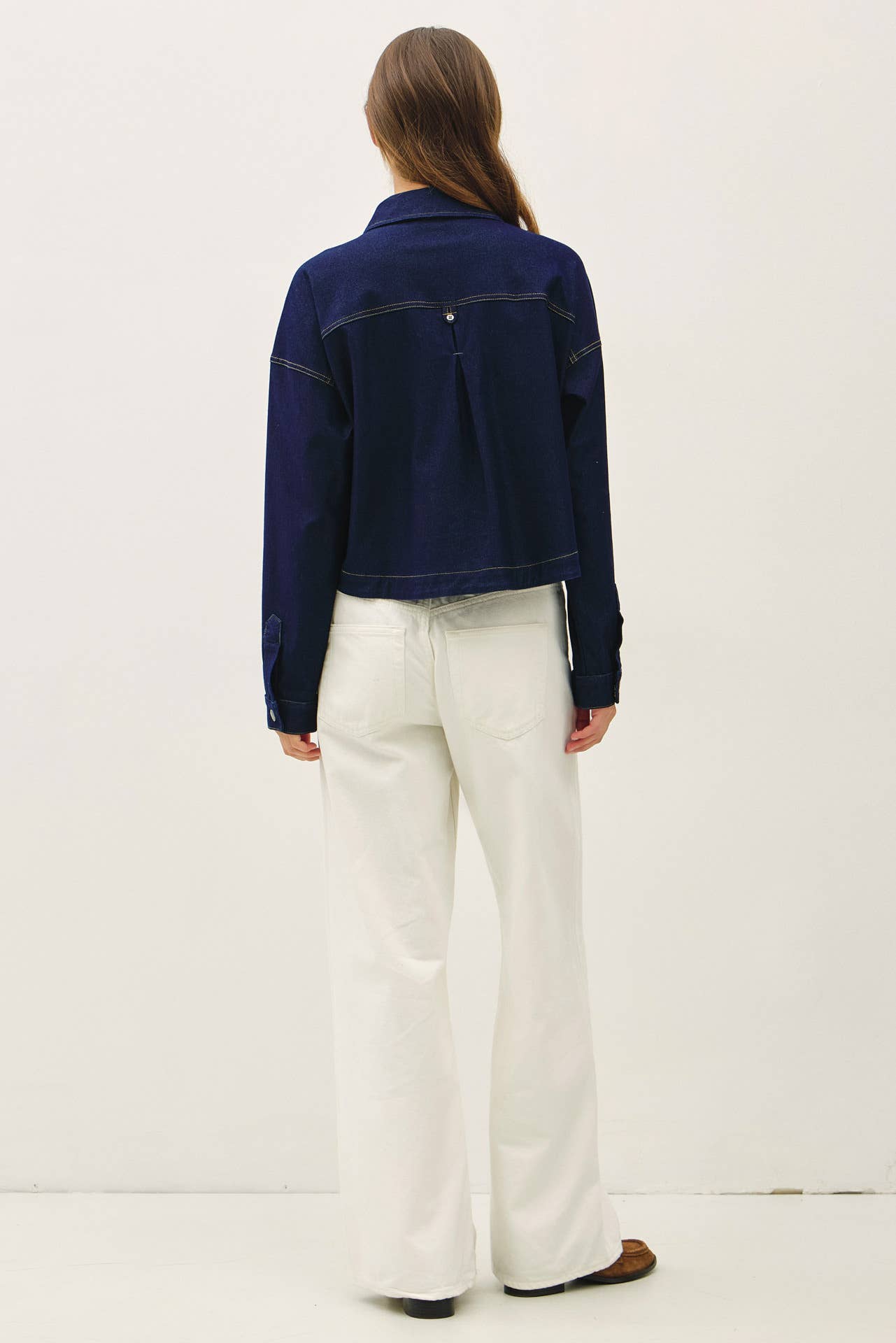 Juliet Cropped Denim Shacket