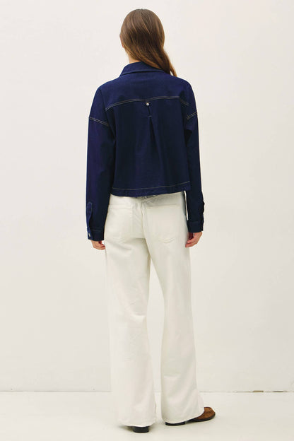 Juliet Cropped Denim Shacket