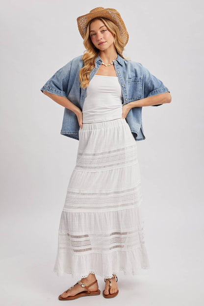 Stephanie Boxy Short Sleeve Denim Shirt