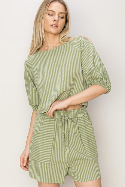 Matcha Striped Top