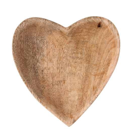 Simple Wood Heart Bowl