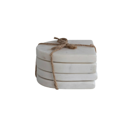 Arched Marble Coasters - Set of 4