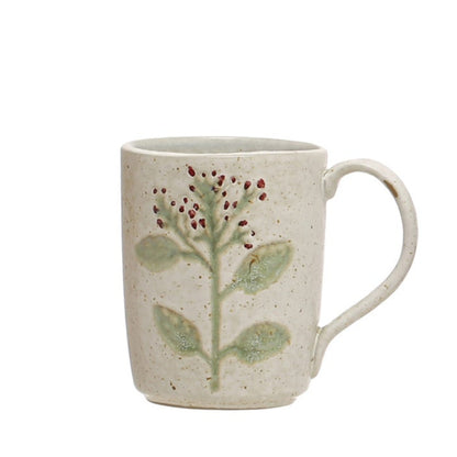 Bridgit Stoneware Floral Mugs