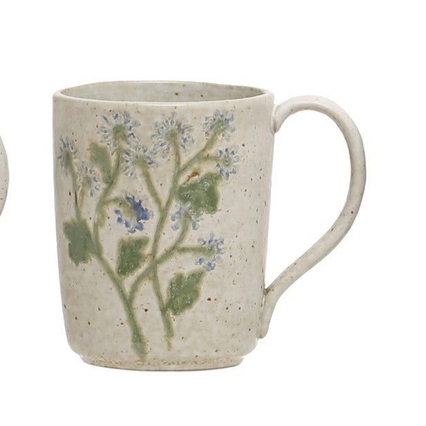 Bridgit Stoneware Floral Mugs