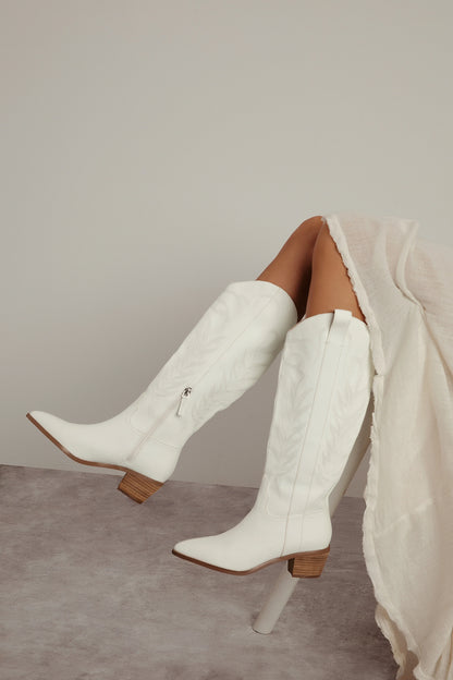 Patsy White Western Boots