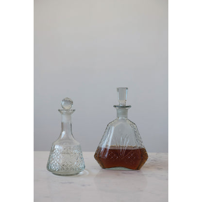 Etched Glass Decanter - 32 oz.