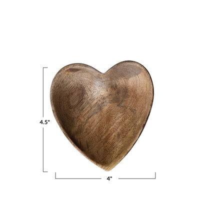 Forever Love Wooden Heart Dish