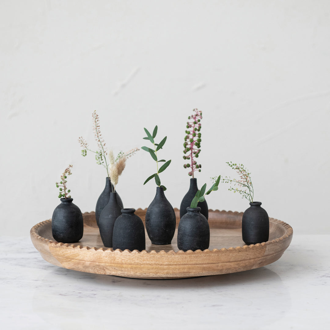 Mini Chalkboard Stoneware Vases