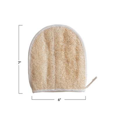 Cotton Terry & Loofah Shower Mitt