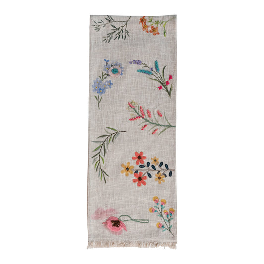Mara Floral Embroidered Table Runner