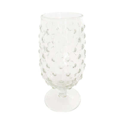 Recycled Glass Hobnail Stemmed Drinking Glass