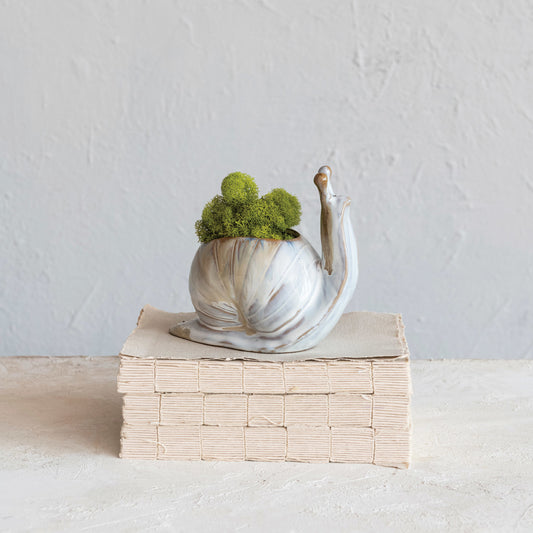 Stoneware Snail Vase/Planter