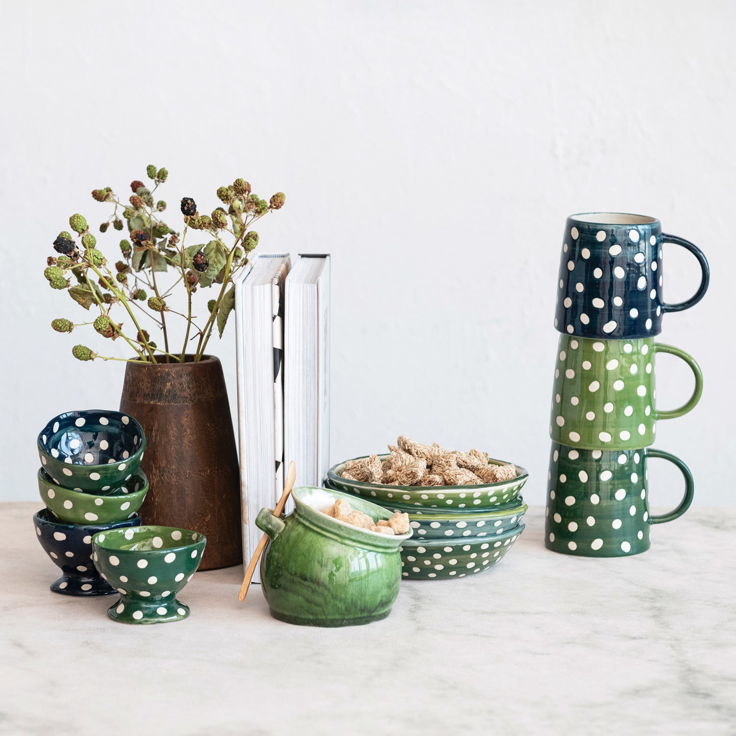 Polka Dotted Mugs