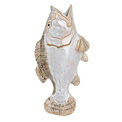 Fish Shaped Stoneware Wall Vase