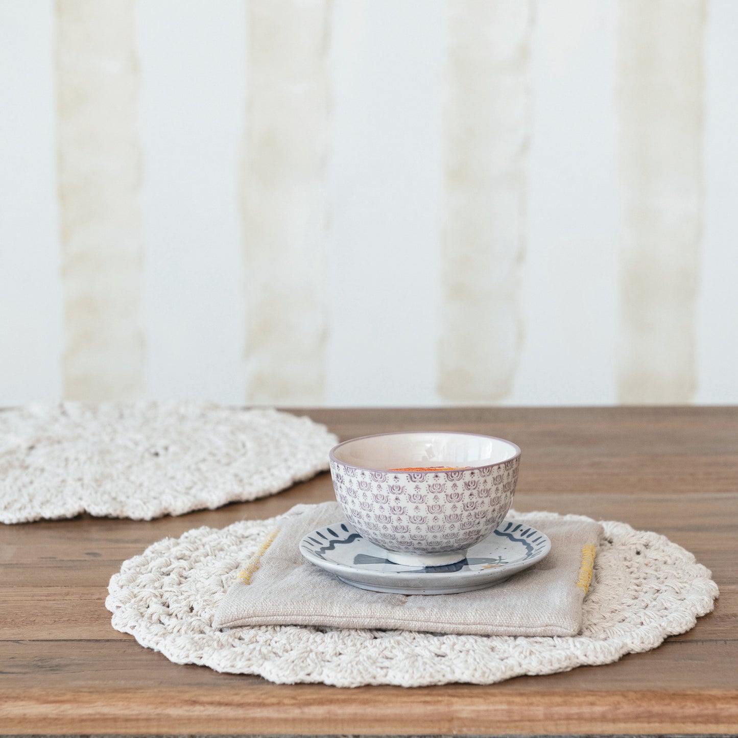 Recycled Cotton Blend Crocheted Placemat