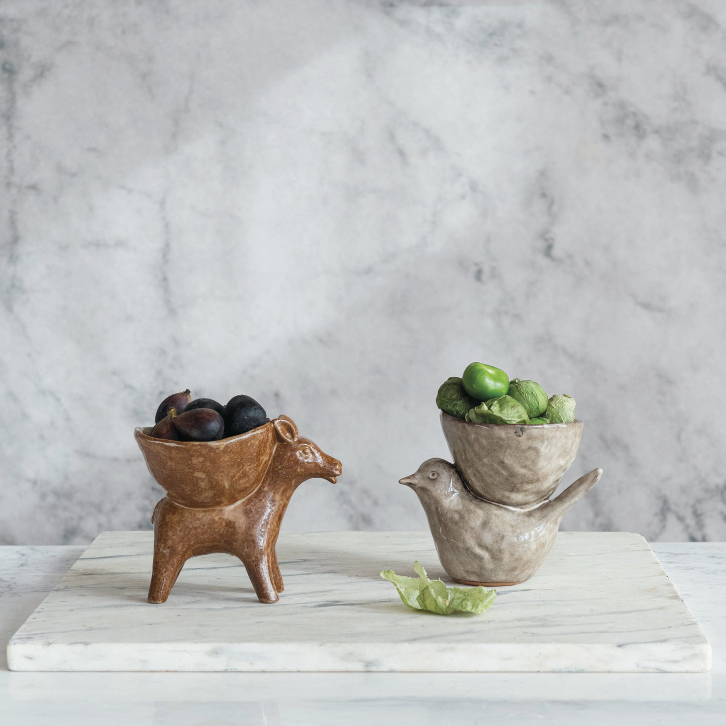 Stoneware Bird Bowl