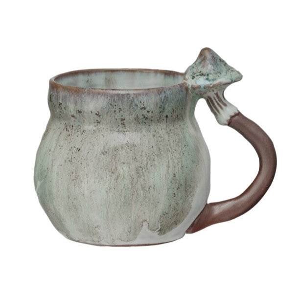 Mushroom Handle Stoneware Mug