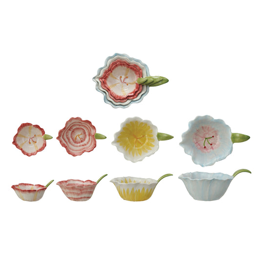 Hand-Painted Flower Shaped Bowls