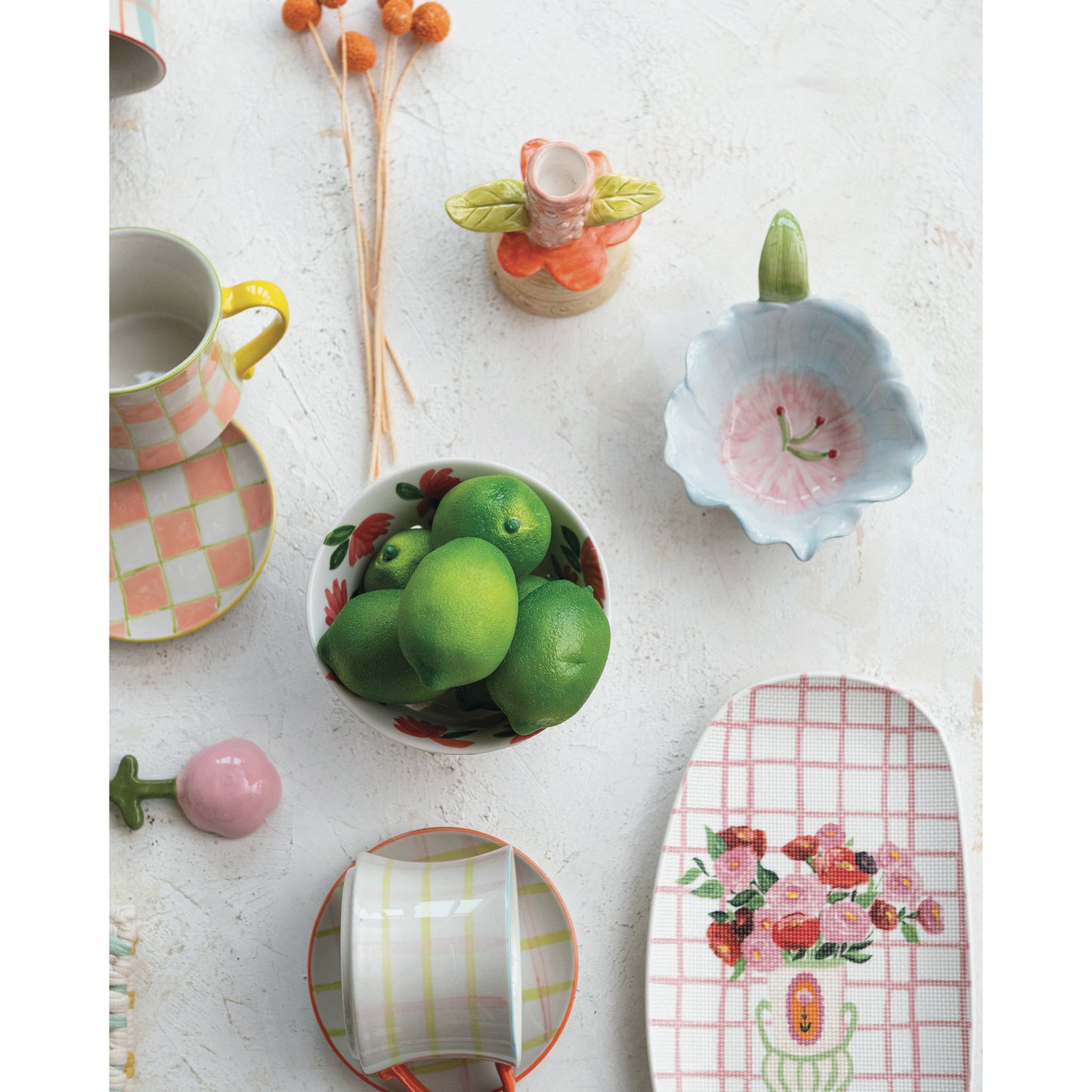 Hand-Painted Flower Shaped Bowls