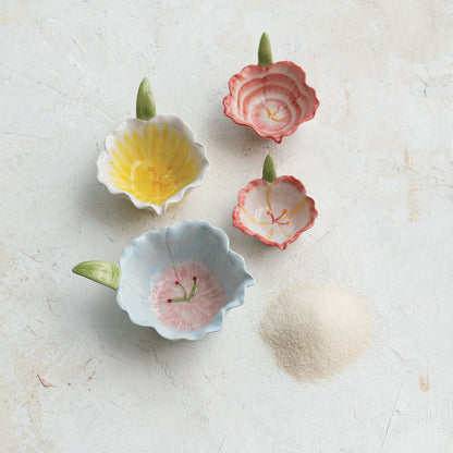 Hand-Painted Flower Shaped Bowls