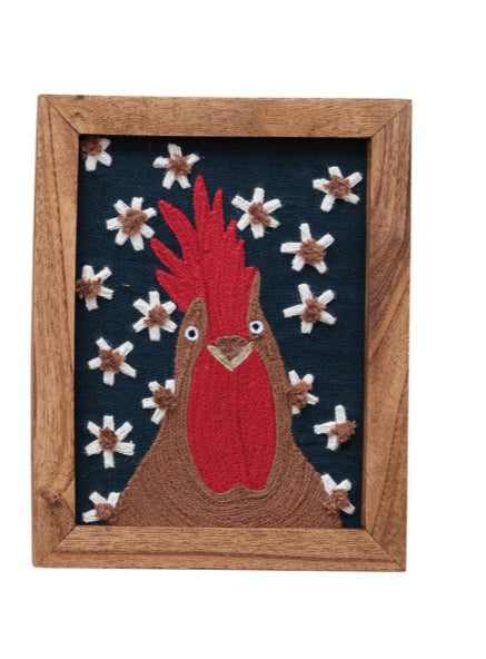 Embroidered Farm Friends Wall Decor