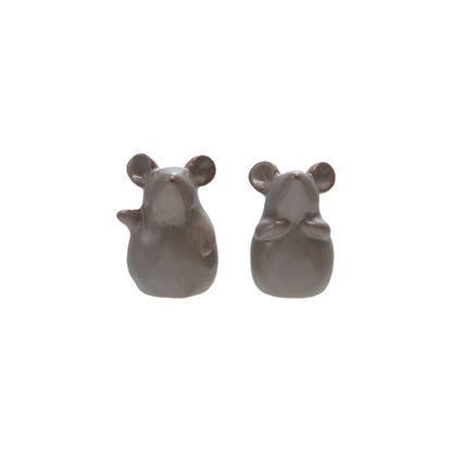 Glazed Stoneware Mice