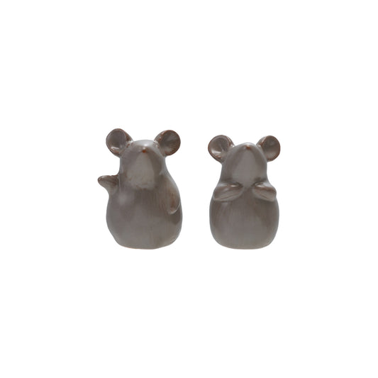 Glazed Stoneware Mice
