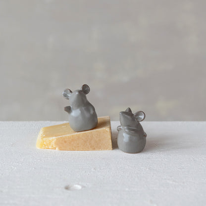 Glazed Stoneware Mice