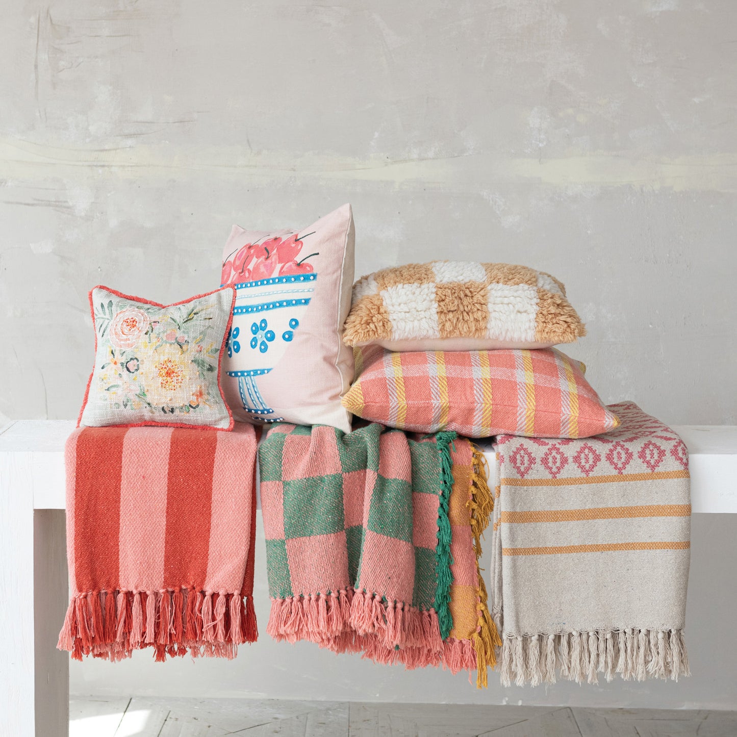 Melody Woven Cotton Blend Throw Blanket
