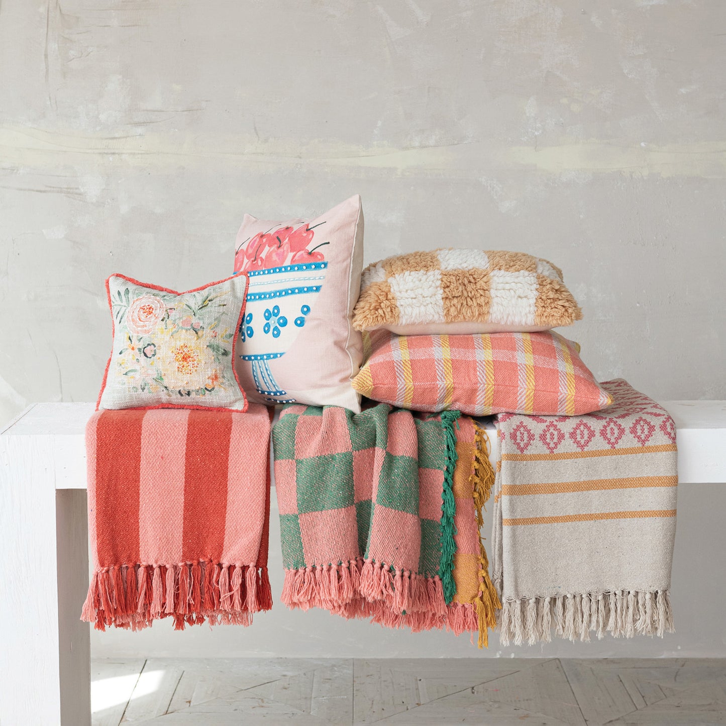 Melody Woven Cotton Blend Throw Blanket