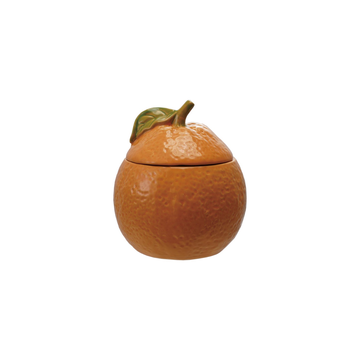 Stoneware Orange Shaped Canister