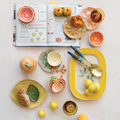 Stoneware Orange Shaped Canister