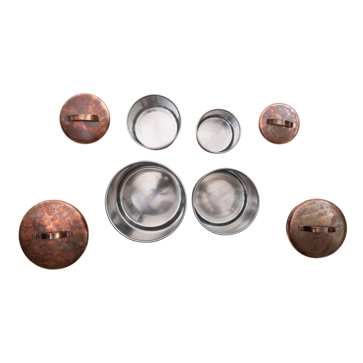 Oxidized Copper Finish Canisters