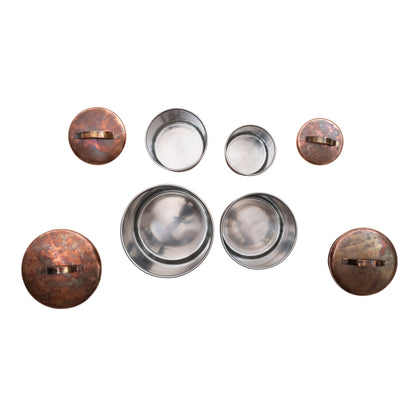 Oxidized Copper Finish Canisters