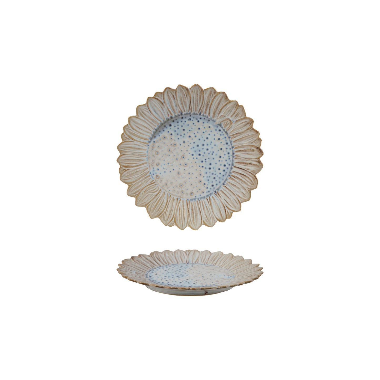 Reactive Glaze Sunflower Plate