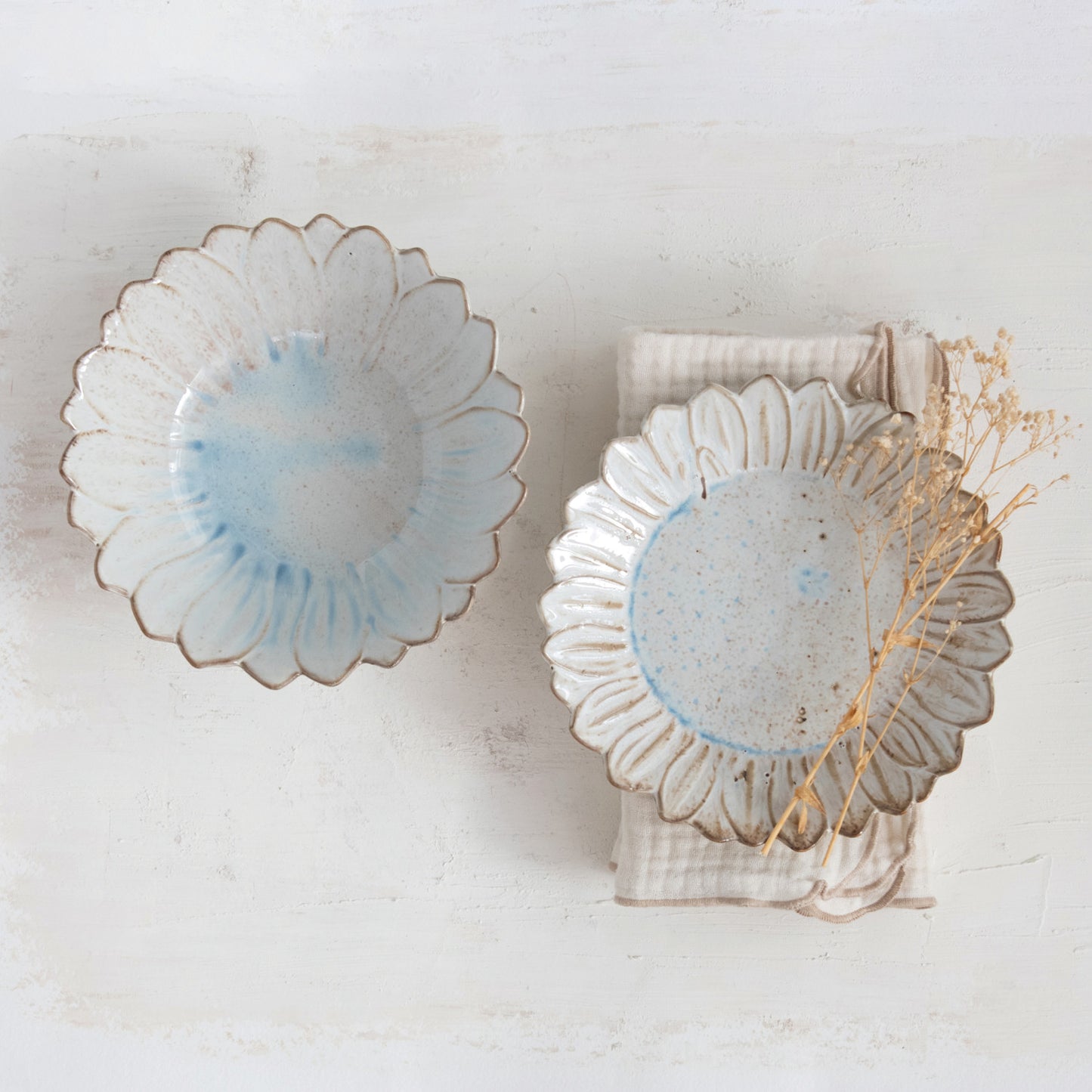 Reactive Glaze Sunflower Plate