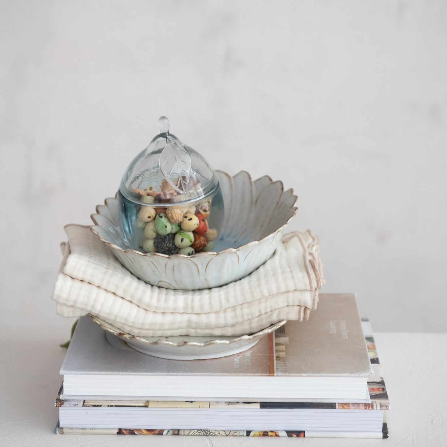 Reactive Glaze Sunflower Plate