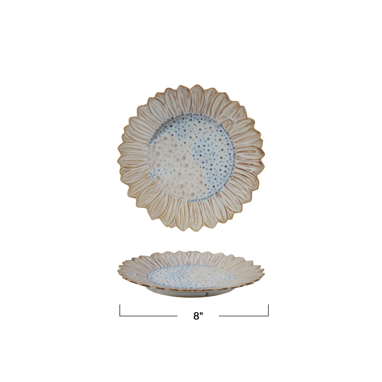Reactive Glaze Sunflower Plate