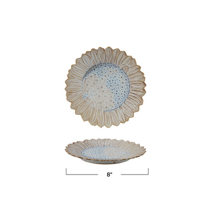 Reactive Glaze Sunflower Plate