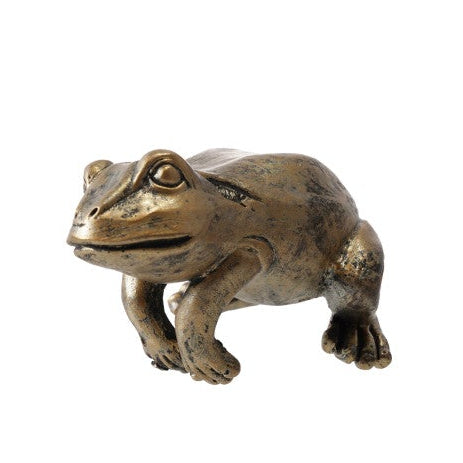 Distressed Gold Finish Frog Pot Hanger