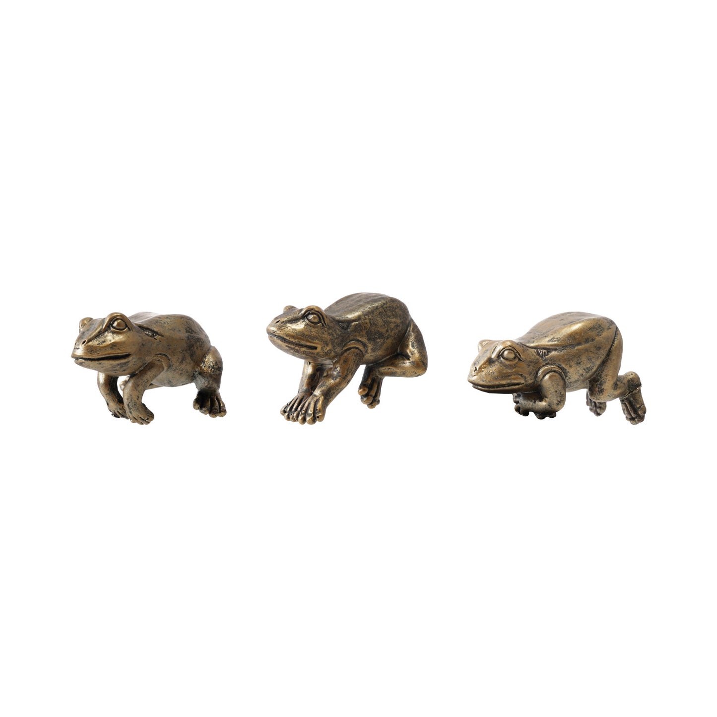 Distressed Gold Finish Frog Pot Hanger