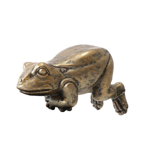 Distressed Gold Finish Frog Pot Hanger