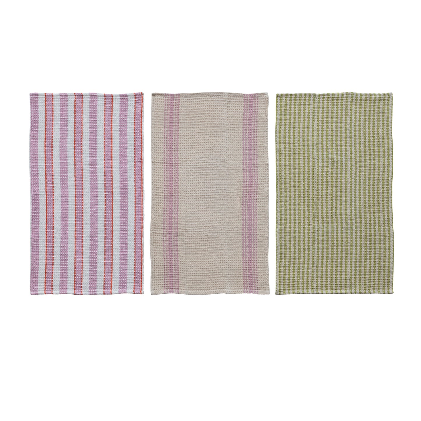 Leah Cotton Waffle Weave Tea Towels